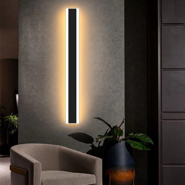 Mikeru Modern Outdoor Wall Light, 3000k-6000k Dimmable Outdoor Wall Sconce
