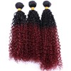Afro Kinky Curly Synthetic Hair Weave 3 Bundles 18 20