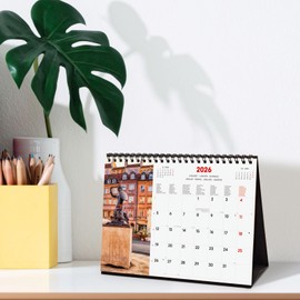 Finocam - Desk Calendar 2026 Month to View January - December 2026 + Sept - Dec 2025 (4 Months) Reduced | Calendar 2026 | Pictures Charming - International