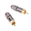 MagiDeal 2pcs RCA Connectors RCA Audio Video Adapter Brass with