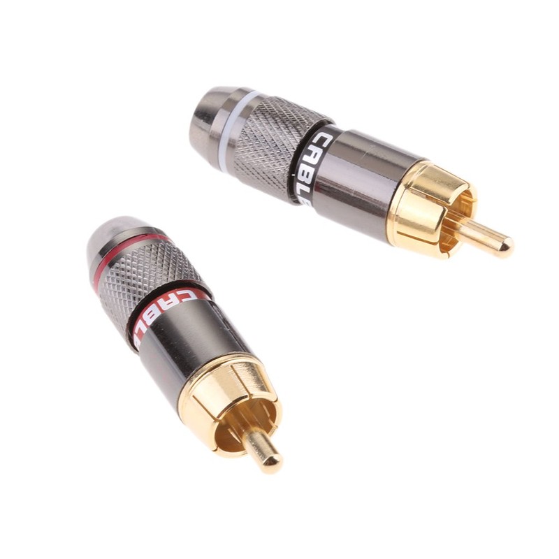 MagiDeal 2pcs RCA Connectors RCA Audio Video Adapter Brass with