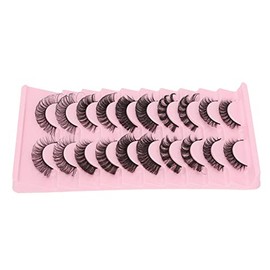 Set de 10 pestañas postizas hechas a mano con curvatura DD – Pestañas postizas multicapa para mujer, cómodas, de aspecto, reutilizables, perfectas para cualquier ocasión