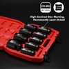 CASOMAN 1-Inch Drive Spindle Axle Nut Impact Socket Set, Deep,