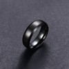 TTVOVO Men's Brushed Matte Ring 6MM Black Gun Plated Couple