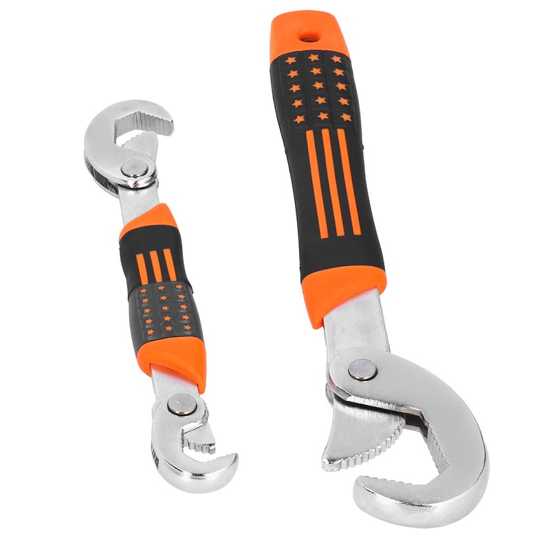 2Pcs/Set Adjustable Quick Open Wrench Multi Function Non Slip Grip