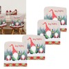 4pcs Chair Covers Soft Elastic Stretch Santa Claus Pattern Dining