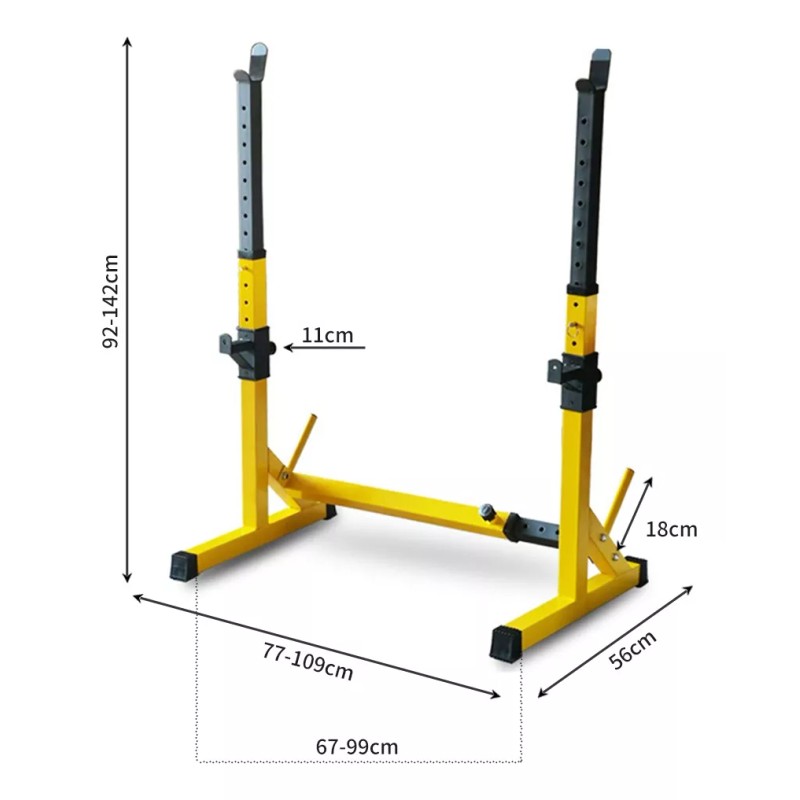 TOYGAGADE Estante Para Sentadillas Con Soporte De Barra Ajustable