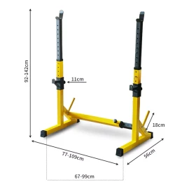 TOYGAGADE Estante Para Sentadillas Con Soporte De Barra Ajustable