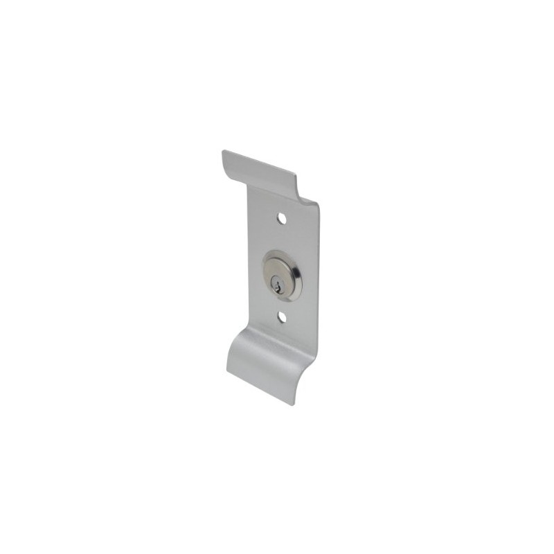 Copper Creek ED-PCYL-AL Exterior Pull Plate with Cylinder for Exit
