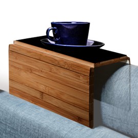 Trademark Innovations Sofa Arm Tray Couch Table Tray Couch Arm Cup Holder Couch Caddy with Cup Holder