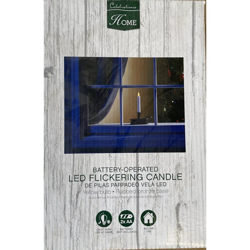 hOme Celebrations Home Battery Operated Led Flickering Candle