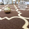 Rubber Backed Area Rug, 58 x 78 inch, Trellis Mocha