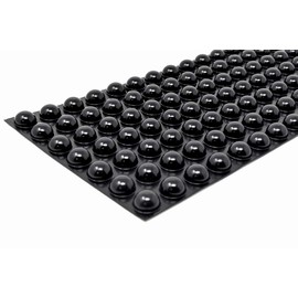 Round Self-Adhesive Rubber Bumper Feet, Stops, and Spacers .700" inches (17.8 mm) x .380" inches (9.7 mm) - 98 Pack - BS08 Black