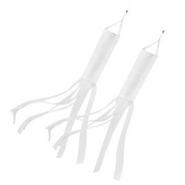 stidsds Solid White Blank Flag Windsocks Plain White Color Flags Wind Socks Heavy Duty Hanging Garden Yard Outdoor Decoration 60 Inch(2 Pack)