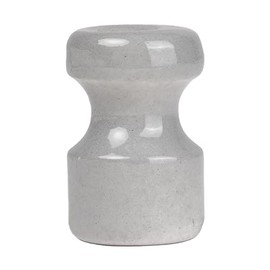 Fanton Grey Ceramic Insulator Set of 6 Insulators Diameter 16mm H 25mm for Vintage Silk Cable Installations Complete with Brass Plated Screws 89030GR