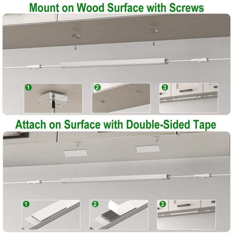 AIBOO Under Cabinet Lighting, Dimmable 12 inch Under Counter Lights,