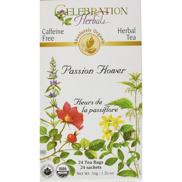 CELEBRATION HERBALS Passion Flower Tea Organic 24 Bag, 0.02 Pound
