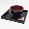Ishida 52144 Kyo-Yuzen Horn Tray, Black, 7.1 inches (18 cm)