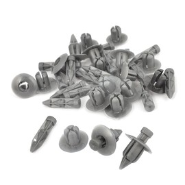 uxcell 20 PCS Push in Type Plastic Rivets Fender Clips Gray for 6.5mm Hole