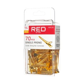 Red by Kiss Gold Metal Hair Clips, Durable Sturdy Hold for Long Lasting Styling & Curl Setting, Rust-Free Hair Pins for Thick & Thin Hair (35, Single Prong)