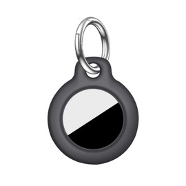 2 x protective key fob pendant hard shell key ring for AirTag | black