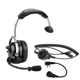 Retevis Unilateral Noise Reduction Two Way Radio Headset with Mic,Volume Adjust RT22 RT21 RT68 H777H, Compatible with Baofeng UV-5R 5RM F8HP PRO/Pxton PX-888S Radios,Walkie Talkie Headset(1 Pack)