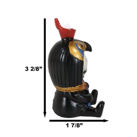 Ebros Egyptian Furrybones Horus Ra Falcon Bird God Holding Flail Figurine Small 3.75 Inch Tall Furry Bones Skeleton Decor Statue Gods and Goddesses of Egypt