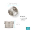 Bits Kits Stainless Steel Reusable Condiment and Snack Containers, Set