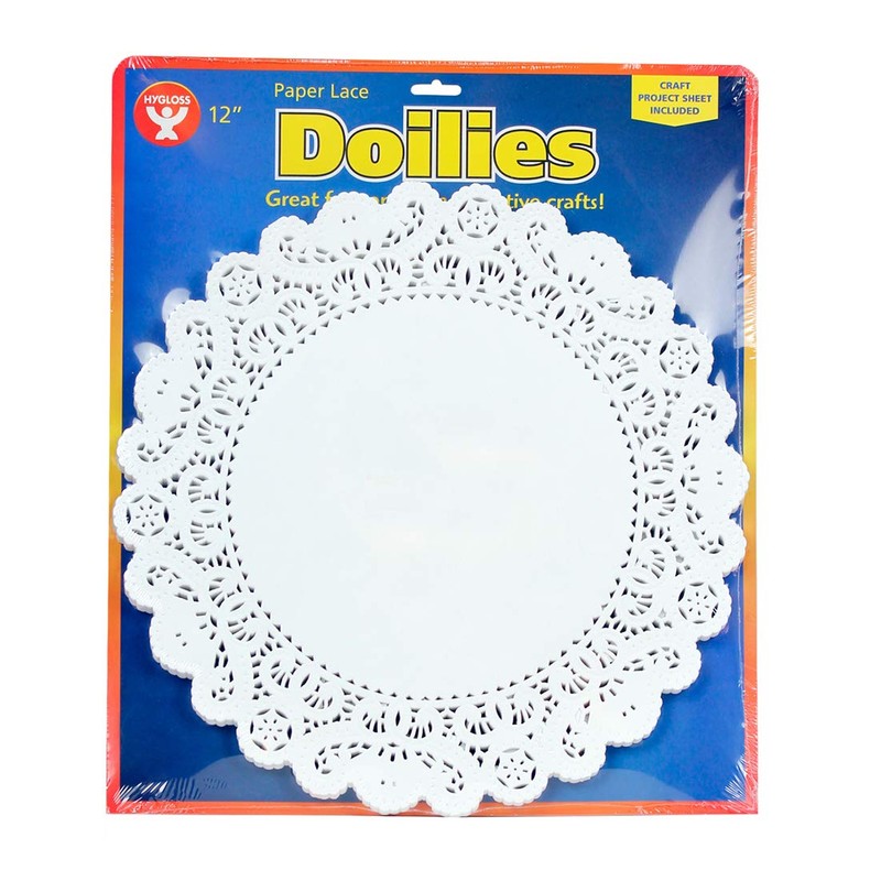 Hygloss Products Round Paper Doilies - Decorative, White Lace Doilies