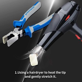 SPEEDWOX 8 Pcs Glass Pliers Collection for Breaking, Key Fob & Hardware Install; Stained Glass Work Supplies & Tools