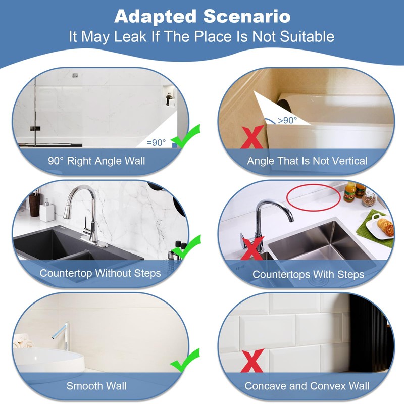 2 Pack Large Shower Splash Guard for Walk in Shower,