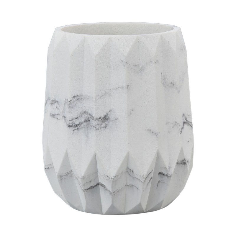 Makeup Brush Holder Durable Glossy Resin Large Capacity Modern Design