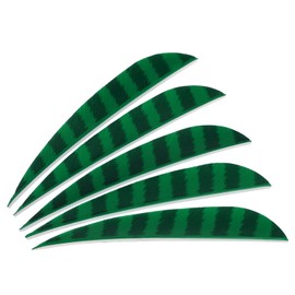 PATIKIL Shield Cut Vanes, 10 Pack 4 Inch Arrow Fletch Turkey Feather Fletch Right Wing Fletching for DIY Target Shooting, Green