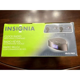 Insignia Clock Radio with Snooze Sleep Voice Command Ns-clvro1 Am/Fm Radio