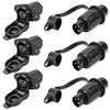 Pack of 3 Trailer Plug 3-Pin Socket 12 V Socket