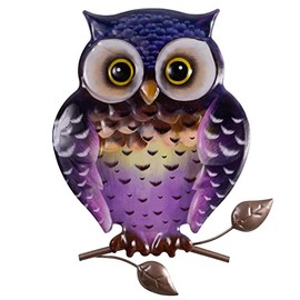CIM Metal Wall Decoration - Owl 25 cm - Animal 3D Wall Pictures - Wall Decoration Including Practical Wall Mounting - Vivid Wall Sculpture
