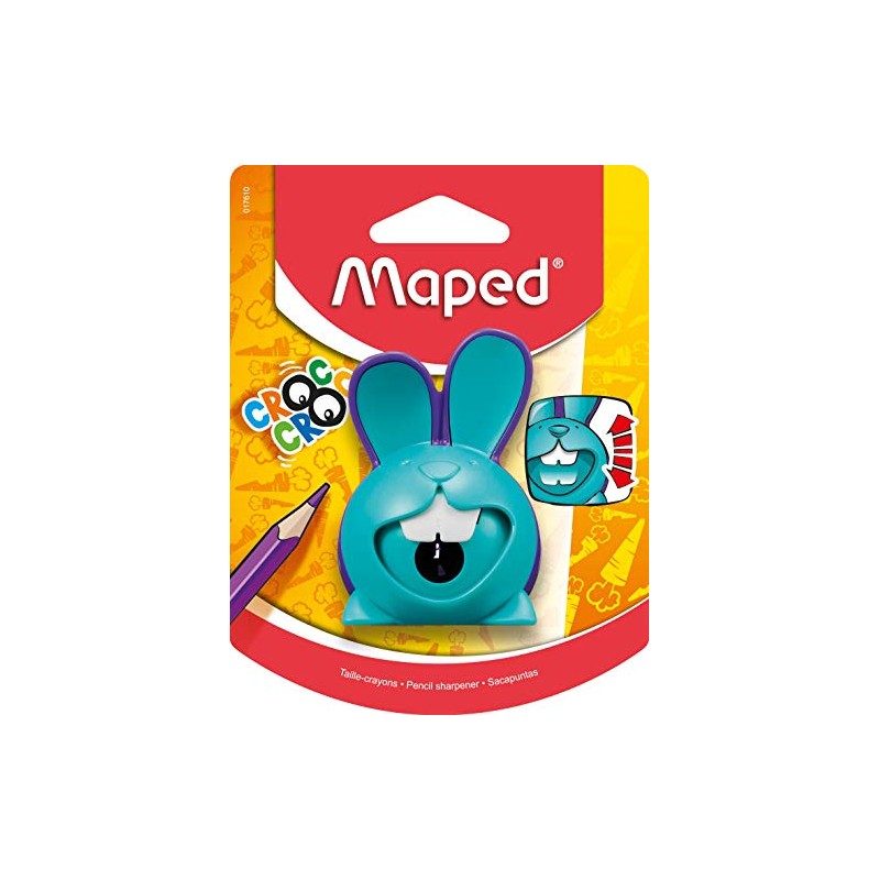 Maped Croc Croc Innovation - Sacapuntas de Conejo, 1 Orificio,