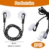 Camping Washing Line,Portable Washing Line,3 PCS Black Elastic Designed for