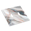 White Grey Marble 2 Gang Light Switch Cover Double Toggle