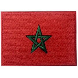 Morocco Flag Embroidered Patch Moroccan Iron On Sew On National Emblem