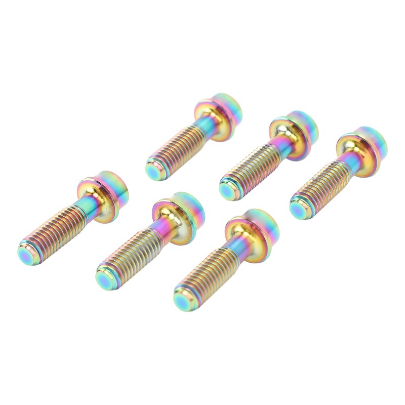 6pcs Bike Stem Bolts Ti Alloy M5x18mm Bicycle Stem Bolts