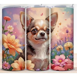 Chihuahua 20 oz Stainless Steel Tumbler Handmade