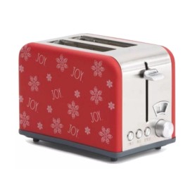 Rae Dunn Red Snowflake 2-Slice Toaster -New In Box