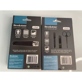 Brookstone 3 piece Manicure Set and Brookstone large nail clippers