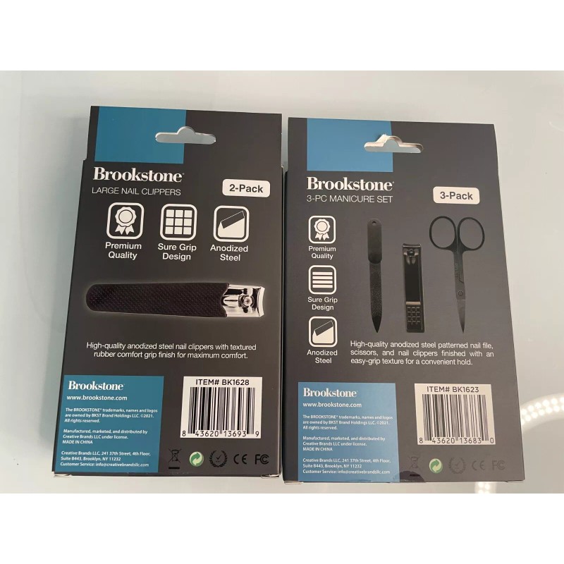 Brookstone 3 piece Manicure Set and Brookstone large nail clippers