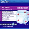LivDry Adult XL Incontinence Underwear, Extra Absorbency Adult Diapers, Leak