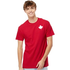 Mens Canada Shirt, Custom Handmade Canada Day Maple Leaf Shirt for Men L3 (T-shirt, Red, L)