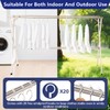 95 inches Foldable Clothes Drying Rack, Heavy Duty Stainless Steel