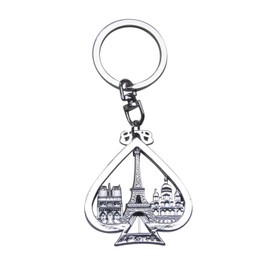 Eiffel Tower, Holy Heart Church and Notre Dame de Paris Cathedral, Silver, 8.5 x 4 cm, silver