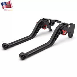 FXCNC For CBR600RR 2007-2022 Long CNC Brake Clutch Levers Adjustable Handle Black USA